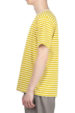 COOLMAX Stripe Jersey Tee - Yellow X Natural -Modish Attire Store Nanamica COOLMAX Stripe Jersey Tee Yellow x Natural SUHS425U YN 03 m