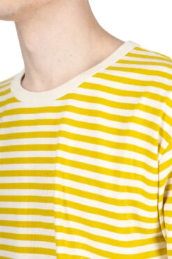 COOLMAX Stripe Jersey Tee - Yellow X Natural -Modish Attire Store Nanamica COOLMAX Stripe Jersey Tee Yellow x Natural SUHS425U YN 05 m