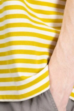 COOLMAX Stripe Jersey Tee - Yellow X Natural -Modish Attire Store Nanamica COOLMAX Stripe Jersey Tee Yellow x Natural SUHS425U YN 06 m