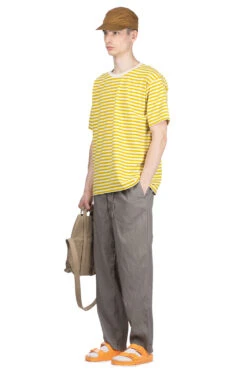 COOLMAX Stripe Jersey Tee - Yellow X Natural -Modish Attire Store Nanamica COOLMAX Stripe Jersey Tee Yellow x Natural SUHS425U YN 08 m