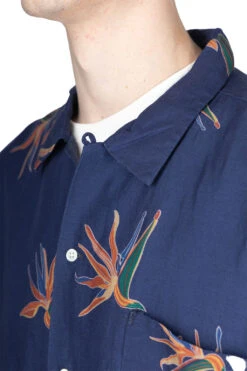 Cupra Hemp Aloha Shirt - Navy -Modish Attire Store Nanamica Cupra Hemp Aloha Shirt Navy SUGS419U N 05 m