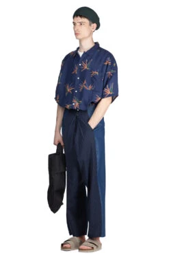 Cupra Hemp Aloha Shirt - Navy -Modish Attire Store Nanamica Cupra Hemp Aloha Shirt Navy SUGS419U N 09 m