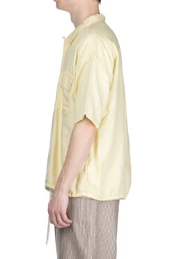 Open Collar Cupra Hemp S/S Shirt - Yellow -Modish Attire Store Nanamica Open Collar Cupra Hemp SS Shirt Yellow SUGS418U Y 33 m