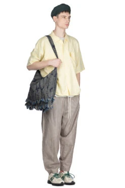 Open Collar Cupra Hemp S/S Shirt - Yellow -Modish Attire Store Nanamica Open Collar Cupra Hemp SS Shirt Yellow SUGS418U Y 38 m