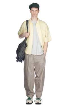 Open Collar Cupra Hemp S/S Shirt - Yellow -Modish Attire Store Nanamica Open Collar Cupra Hemp SS Shirt Yellow SUGS418U Y 39 m