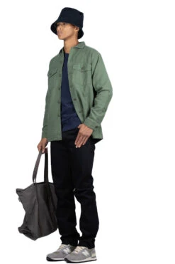 US Army Fatigue Shirt (Vintage Washed) - Green Used -Modish Attire Store OrSlow US Army Fatigue Shirt Vintage Washed Green Used 03 8045 216 07a