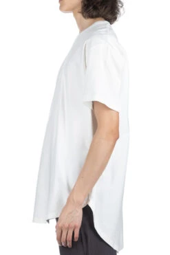 Round Hem Tall Tee - White -Modish Attire Store SOE Ready to Wear Round Hem Tall Tee White 1874 11 018 WH 03