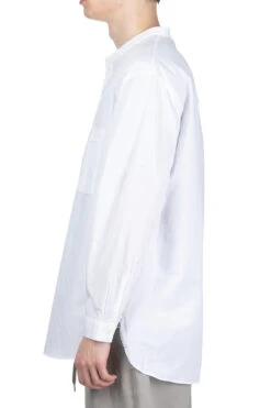 Band Collar Pullover Shirt - White -Modish Attire Store Still by Hand Band Collar Pullover Shirt White SH02241OS WH ta 03