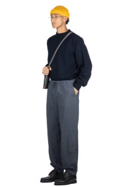 Zipped Hem Nylon Pants - Blue Grey -Modish Attire Store Still by Hand Zipped Hem Nylon Pants Blue Grey PT02233 BG noe 08