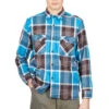 Fiction Romance Twill Check LS Work Shirt - Blue