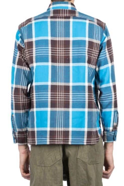 Fiction Romance Twill Check LS Work Shirt - Blue -Modish Attire Store Sugar Cane Fiction Romance Twill Check LS Work Shirt Blue SC29157 125 04