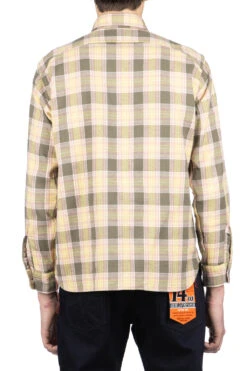 Fiction Romance Twill Check LS Work Shirt - Green -Modish Attire Store Sugar Cane Fiction Romance Twill Check LS Work Shirt Green SC29158 145 04