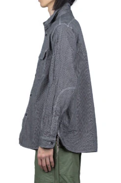 Jean Cord Work Shirt - Black -Modish Attire Store Sugar Cane Jean Cord Work Shirt Black SC25511 119 noe 03 m