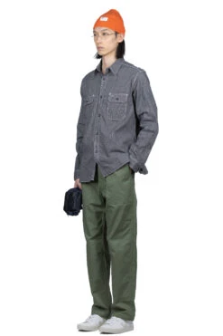 Jean Cord Work Shirt - Black -Modish Attire Store Sugar Cane Jean Cord Work Shirt Black SC25511 119 noe 09 m