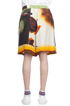 SILK ABOVE-THE KNEE SHORTS - Orange -Modish Attire Store TAAKK SILK ABOVE THE KNEE SHORTS Orange TA24SS PT036 OR 04 m