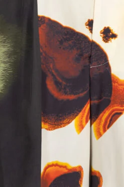 SILK ABOVE-THE KNEE SHORTS - Orange -Modish Attire Store TAAKK SILK ABOVE THE KNEE SHORTS Orange TA24SS PT036 OR 06 m