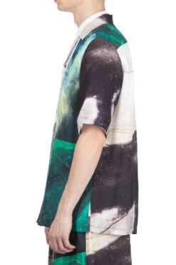 SILK OPEN COLLAR SHIRT - Green -Modish Attire Store TAAKK SILK OPEN COLLAR SHIRT Green TA24SS SH035 GN 03 m