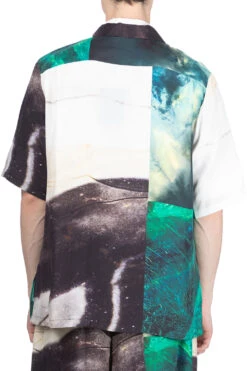 SILK OPEN COLLAR SHIRT - Green -Modish Attire Store TAAKK SILK OPEN COLLAR SHIRT Green TA24SS SH035 GN 04 m