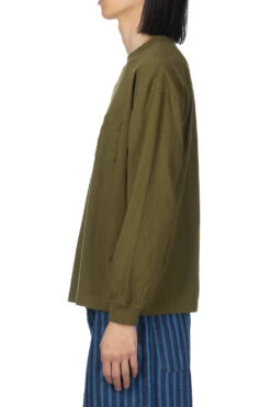 Bence Beach Long Sleeve T-Shirt - Khaki -Modish Attire Store Tigre Brocante Bence Beach Long Sleeve T Shirt Khaki TPO129TBC1 03