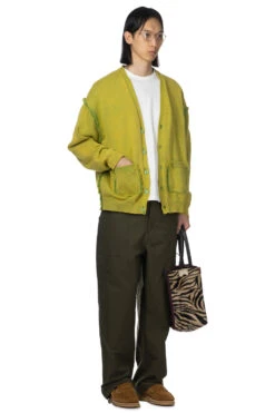 Reversible Washed Cardigan - Green -Modish Attire Store UNUSED Reversible Washed Cardigan Green US2437 002 22 m