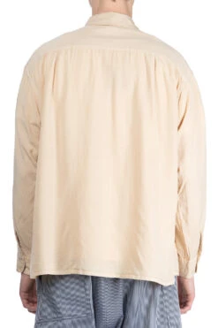 Round Flap Pocket Shirt - Cream -Modish Attire Store tss Round Flap Pocket Shirt Cream MT50MS01 04 m