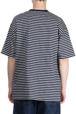 Stripe Disconnection Line T-Shirt - Navy -Modish Attire Store tss Stripe Disconnection Line T Shirt Navy FT50XC03 BL 04 m