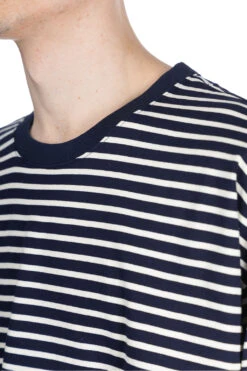 Stripe Disconnection Line T-Shirt - Navy -Modish Attire Store tss Stripe Disconnection Line T Shirt Navy FT50XC03 BL 05 m