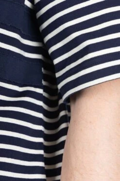 Stripe Disconnection Line T-Shirt - Navy -Modish Attire Store tss Stripe Disconnection Line T Shirt Navy FT50XC03 BL 06 m